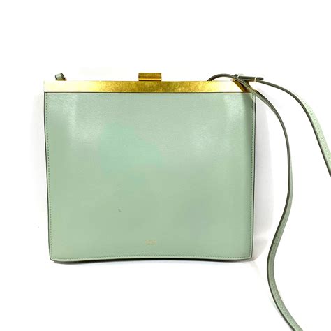 celine clasp green|old Celine clasp bag.